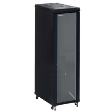 PHASAK Armario Rack 19" Phasak Pro 42U  600x600 Montado (Incluye: 2 bandejas de 19? + Regleta electrica 19? + Juego de ruedas +  Ventilacion)